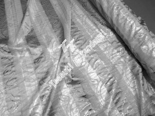 Tenda 308 organza jacquard argento