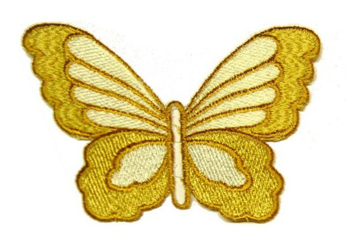Applicazione farfalla gialla