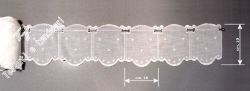Mantovana ricamo fiorellino bianco