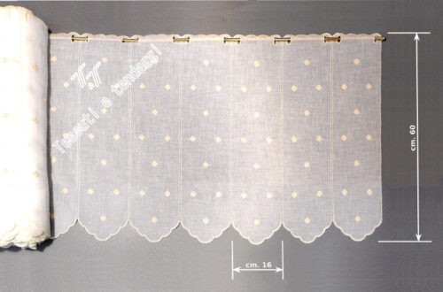 Tendina quadrifoglio avorio h60