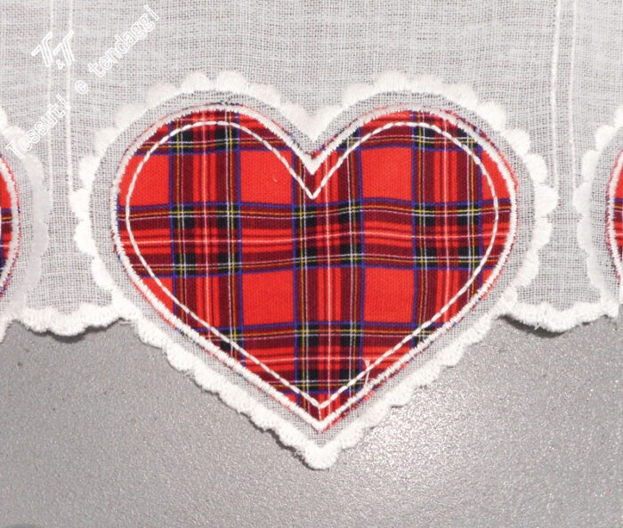 Tendina cuore scozzese dettaglio 1