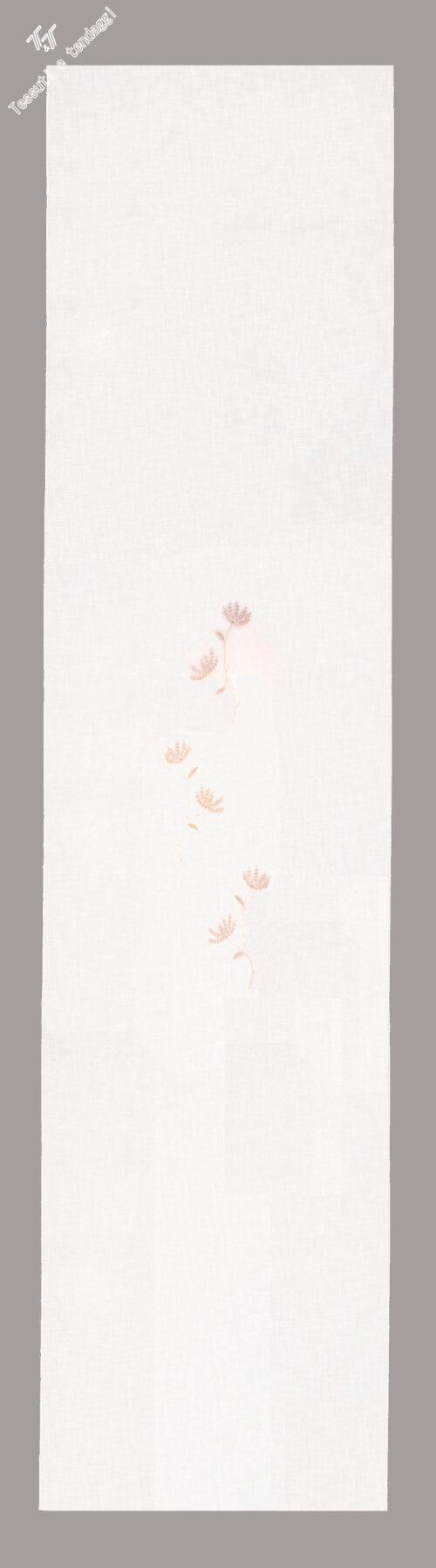 Pannello ricamato fiori beige