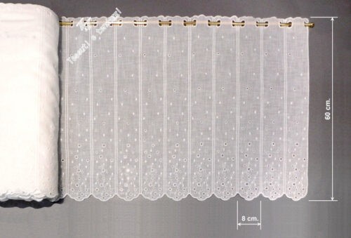 Tendina ricamo bollicine h60