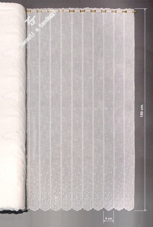 Tendina ricamo bollicine h150