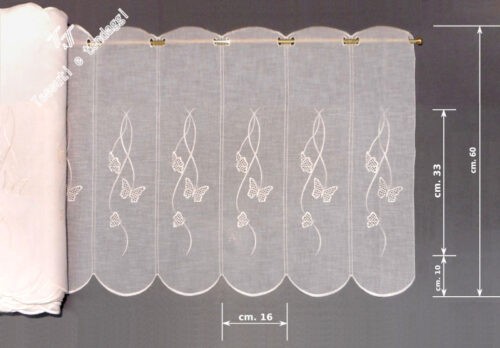 Tendina farfalle bianche h60