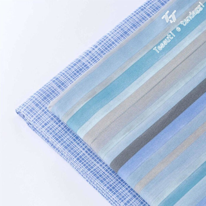 Completo lenzuola copriletto singolo AURORA blu dettaglio