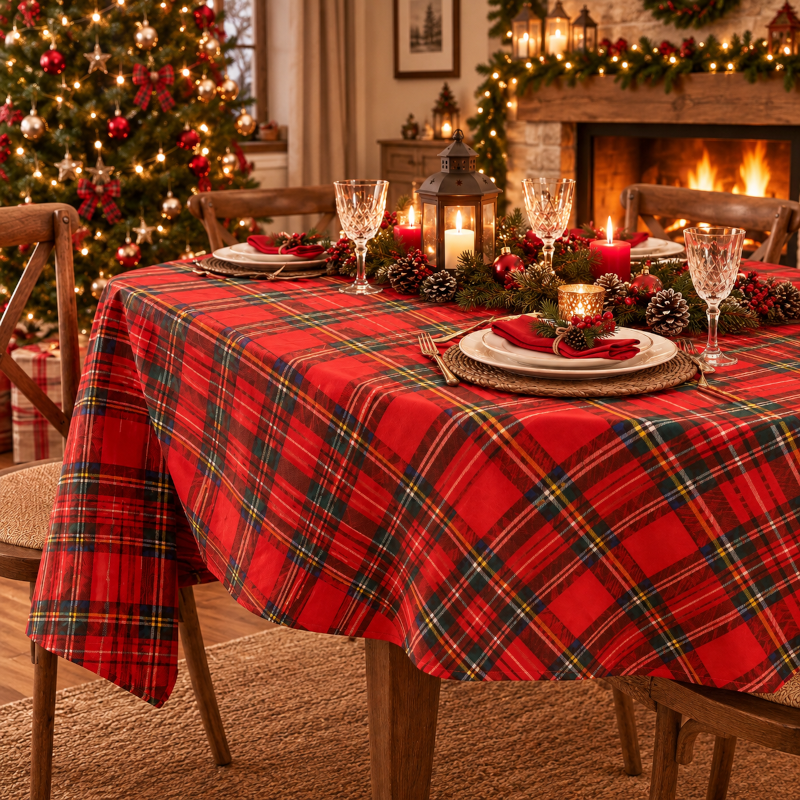 Tovaglia TARTAN antimacchia quadr